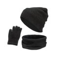 thumbnail image 2 of Gorro cálido Beanie Zulema Conjunto de Bufanda y guantes gris negro, 2 of 5