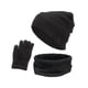 thumbnail image 2 of Gorro Bufanda guantes Yinane Gorro cálido Beanie gris negro, 2 of 5