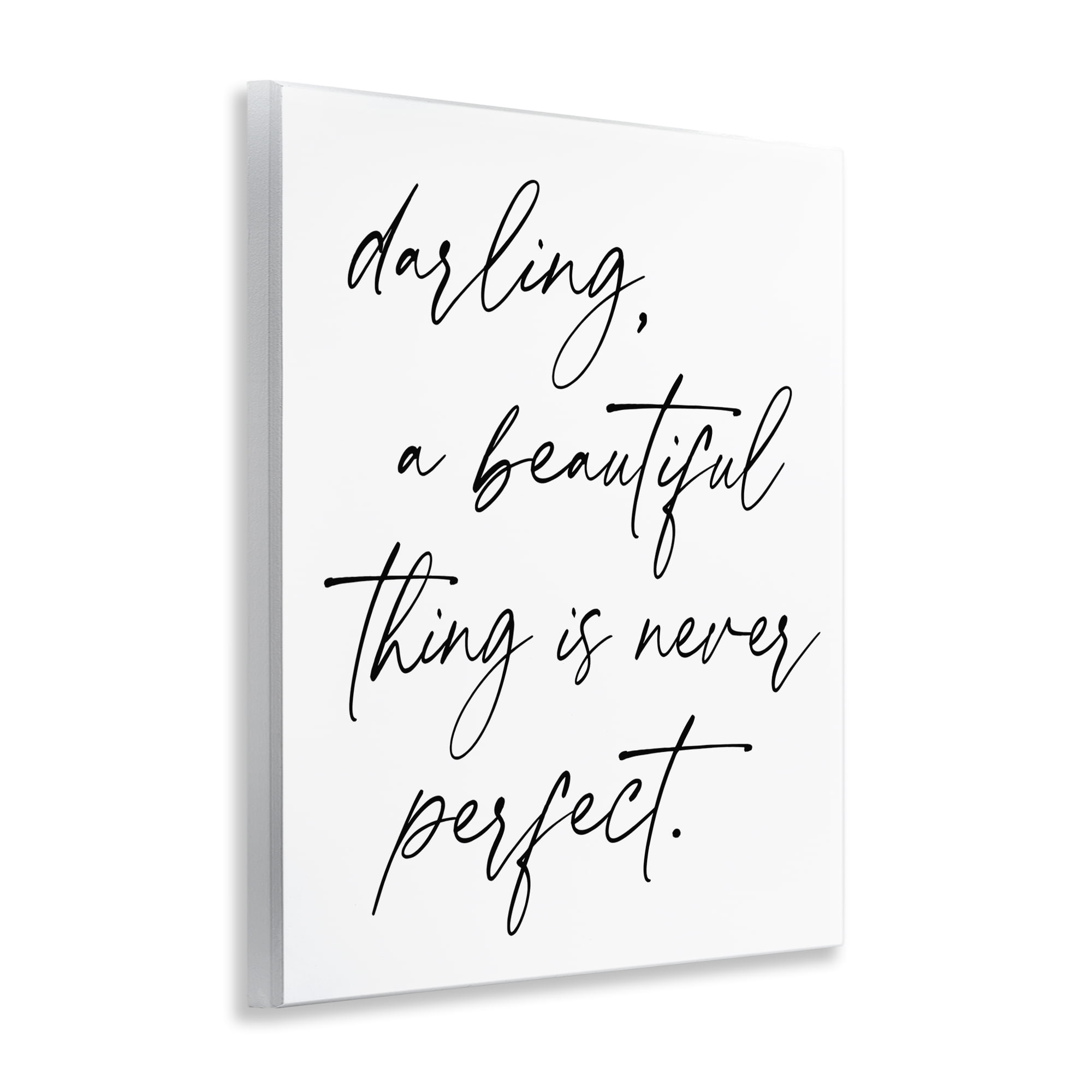 A Beautiful Thing Is Never Perfect Wall Plaque Art, design by Lettered and Lined