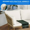 thumbnail image 5 of Dextrus Outdoor Patio Loveseat, All-Weather Rattan 2 Seater Sofa with Cushions & Lumbar Pillows - Beige, 5 of 10