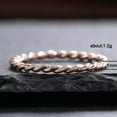 thumbnail image 6 of 1mm Elegant Eternity Wedding Twist Ring 18K Rose Gold Filled Tail Ring Size 6-10, 6 of 6