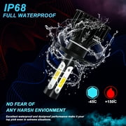 9003 H4 LED High/Low Beam Headlight Bulbs for 2012-2017 Kia Rio H11 Fog light Bulbs