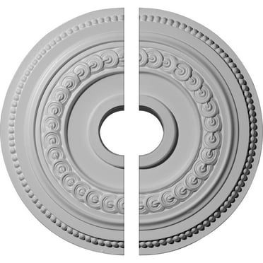 18"OD x 3 3/8"ID x 7/8"P Oldham Ceiling Medallion, Two Piece (Fits Canopies up to 8 5/8")