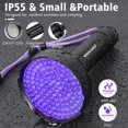 TRAHOOUV Flashlight Black Light, 128 LED 395 nm Blacklight, Pet Urine