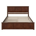 thumbnail image 5 of AFI Madison King Wood Platform Bed with Matching Footboard and Twin XL Trundle, Walnut, 5 of 9
