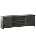 thumbnail image 2 of Twin Star Home TV Stand with Rustic Cabinet Doors, Weathered Gray, 2 of 7