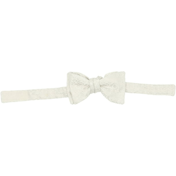 Carrot and Gibbs Men's White Vine Embroidered Velcro Bow Tie - One Size ...