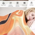 thumbnail image 3 of JRXY Boho Fluid Abstract Flannel Fleece Blanket White, 3 of 6