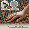 thumbnail image 5 of ODIKA 5'x7' Washable Area Rug Easy Care, Non-Shedding, Pet Friendly, Hooks Terracotta Cowboy Ochre Southwestern Aztec Motif Band Round for Small Living Room, Bedroom, 5 of 6