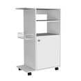thumbnail image 2 of White Clip Kitchen Cart | Stationary Island in Dining Room | Medium - Sized and Easy to Move, 2 of 3