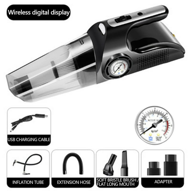 Up to 65% Off SMihono Vacuum Cleaner Car Vacuum Handheld Cleaner,Tire Inflator For Car,12V Air Compressor With Led Light,4 In 1 Portable Vacuum Cleaner With Air Pump