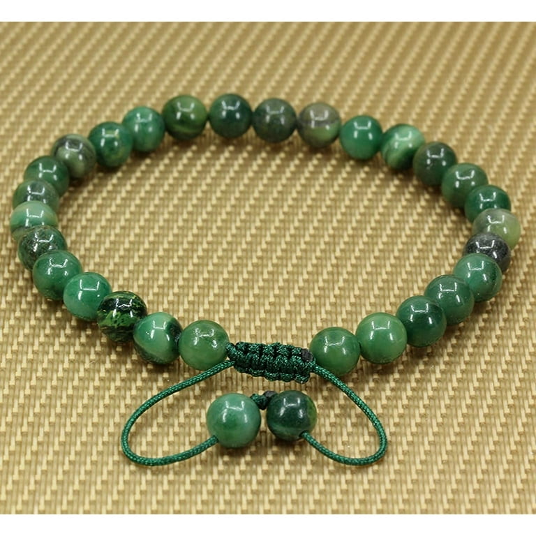 Jade Beads for Jewelry Making 6mm Natural Gemstone Beads for Making Jewelry Jade Bracelet Green Beads for Jewelry Making Chakra Crystal Jewerly