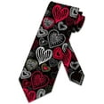 thumbnail image 4 of Heart Ties Mens Valenties Day Holiday Necktie by Three Rooker, 4 of 4