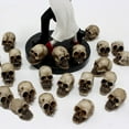 thumbnail image 3 of PENGXAING 20Pcs Skull Ornament Exquisite Realistic Synthetic Resin Mini Skull Figurines for Photo Props Halloween Decorations, 3 of 6