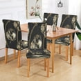 thumbnail image 7 of BZSMCE Chairs Slipcovers Dining Chair Covers Skeletons Wearing Gold Creative Pattern, 7 of 7