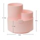 thumbnail image 5 of Organizador de escritorio multifuncional de plástico Kawaii, portalápices con pegatinas, soporte para teléfono, portalápices giratorio, papelería escolar, blanco, 5 of 5