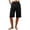 DD04_Black, variant on Linen Short for Women Summer Bermuda Shorts with Pockets Dressy Casual Button Down Wide Leg Beach Short Gray S
