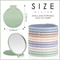 thumbnail image 2 of 12 Pieces Mini Folding Mirror Round Compact Mirror Portable Pocket Mirror Makeup Small Mirror Vintage Portable Travel Makeup Mirror for Women Girls (Morandi Colors), 2 of 6