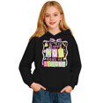 thumbnail image 5 of oqasdz Girls Hoodies 100 Days of School Cute Graphic Hooded Sweatshirt Athletic Playwear Long Sleeve Pullover Loose Fit Casual Outwear, 5 of 6