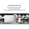 thumbnail image 6 of Black and White Goth Skull Gaming Mouse Pad, Long Extended XL Mousepad Desk Pad, Large Nonslip Rubber Mice Pads Stitched Edges, 31.5'''' X 11.8'''', 6 of 6