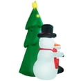 thumbnail image 3 of Yexmas 6 FT Lighted Christmas Inflatable Outdoor Decor, Blow Up Christmas Tree with Santa Claus, Snowman & Penguin for Yard Lawn, 3 of 18