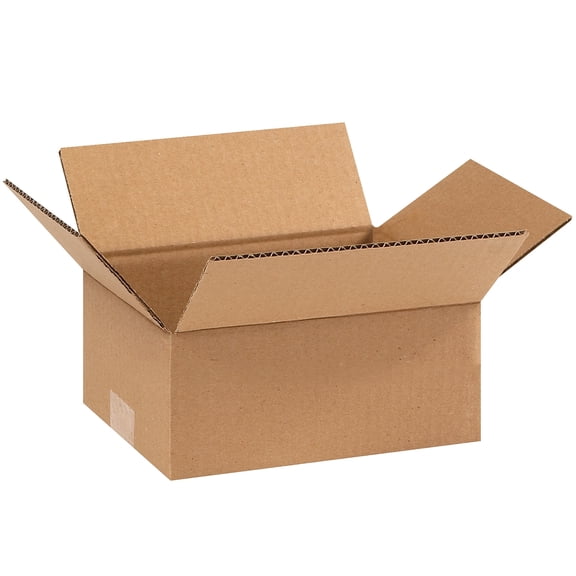 Box Partners Flat Corrugated Boxes 9" x 7" x 3" Kraft 25/Bundle 973