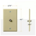 thumbnail image 2 of Newhouse Hardware 1-Port TV Cable Wall Plate, F Connector, for Coax Cable, Single Gang Video Wall Jack, 5-Pack, Ivory, 2 of 9