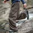 thumbnail image 4 of CONZONE Mens Baggy Pant Wide Leg Hiking Pants for Men Casual Solid Color Soft Waterproof Fall Mountaineering Trousers With Pockets, 4 of 8