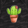 thumbnail image 4 of Inktastic Cute Cactus with Flower Hairpiece Boys or Girls Baby Bodysuit, 4 of 5