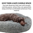 thumbnail image 3 of Cama Redonda para Perro Furhaven Gris de Piel Sintética y Cubierta Lavable, Tamaño Grande, 3 of 9