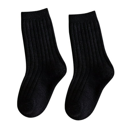 

DNDKILG Toddler Baby Child Children Kids Girl Boy Socks Breathable Cotton Ankle Crew Socks Black M