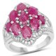 thumbnail image 1 of 4.72 Carat Genuine Ruby and White Zircon .925 Sterling Silver Ring QJ Model, 1 of 3