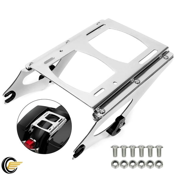 Two-Up Pack Mount Luggage Rack For Harley Davidson Touring Road King FLHR 09-13