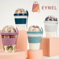 thumbnail image 3 of EYNEL 5 Pack On The Go Cereal Yogurt Containers with Lids and Spoon, Reusable Parfait Cups Plastic Milk Multicolor Freezer Safe Overnight Oats Food Storage Jar, 3 of 10
