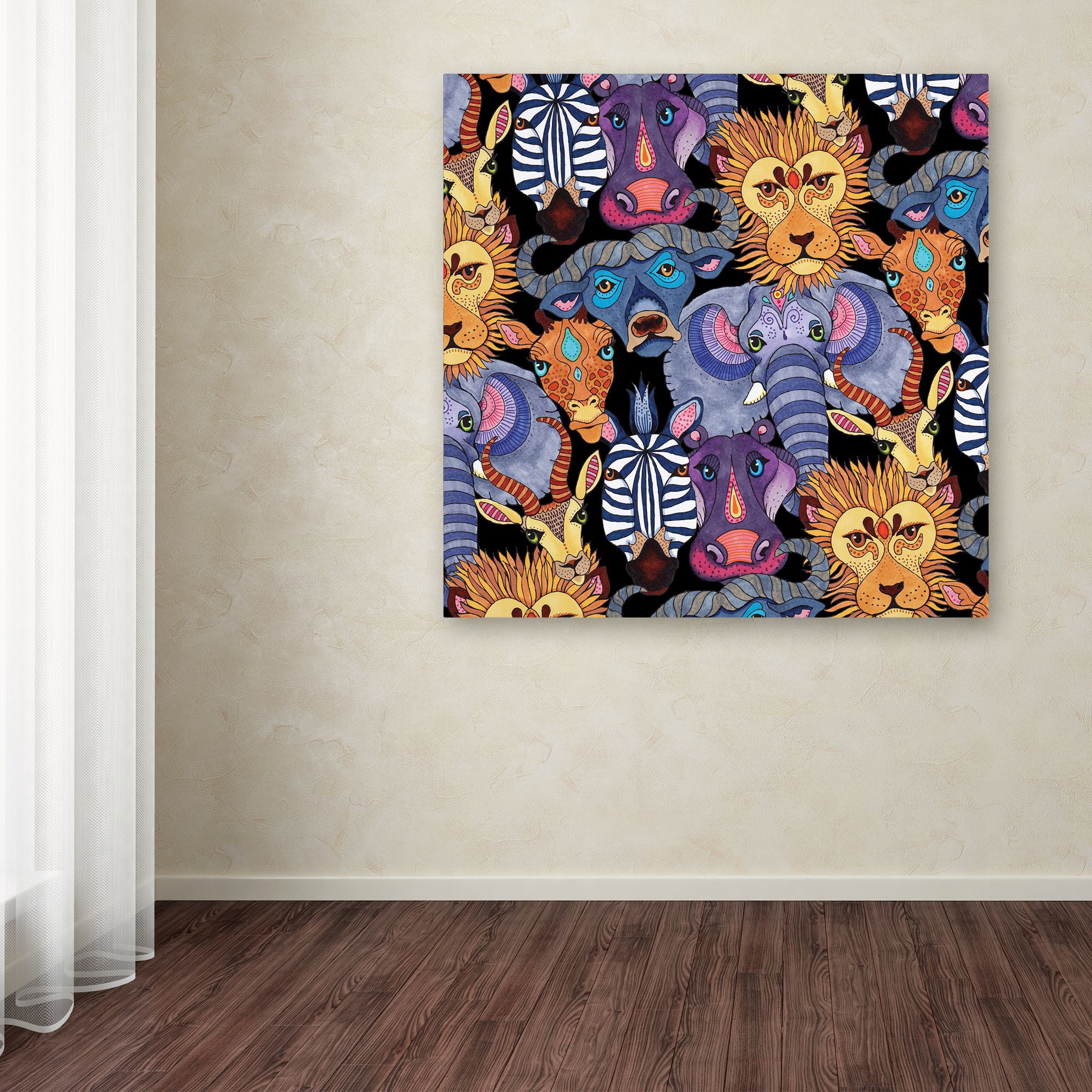 Trademark Fine Art 'Jungle Safari 21 Color' Canvas Art by Hello Angel