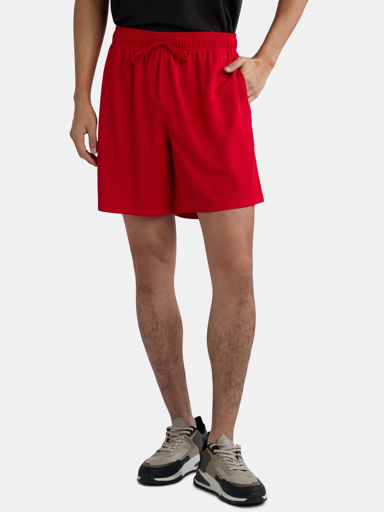 Athletic Works Men's and Big Men's Active Mesh Shorts, 7" Inseam, 2-Pack, Sizes XS-5XL