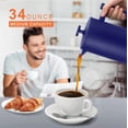thumbnail image 2 of Cafetera French Press Secura de acero inoxidable de doble pared, 1 litro, 2 of 7
