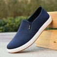 thumbnail image 2 of Men's Slip-On Shoes - Lightweight Slip-On Slippers-like Casual Shoes ,Everyday Walking Shoes for Office, Errands, Home - Easy Slip Closure, with -Slip Rubber Sole, Breathable Navy Blue, 2 of 6
