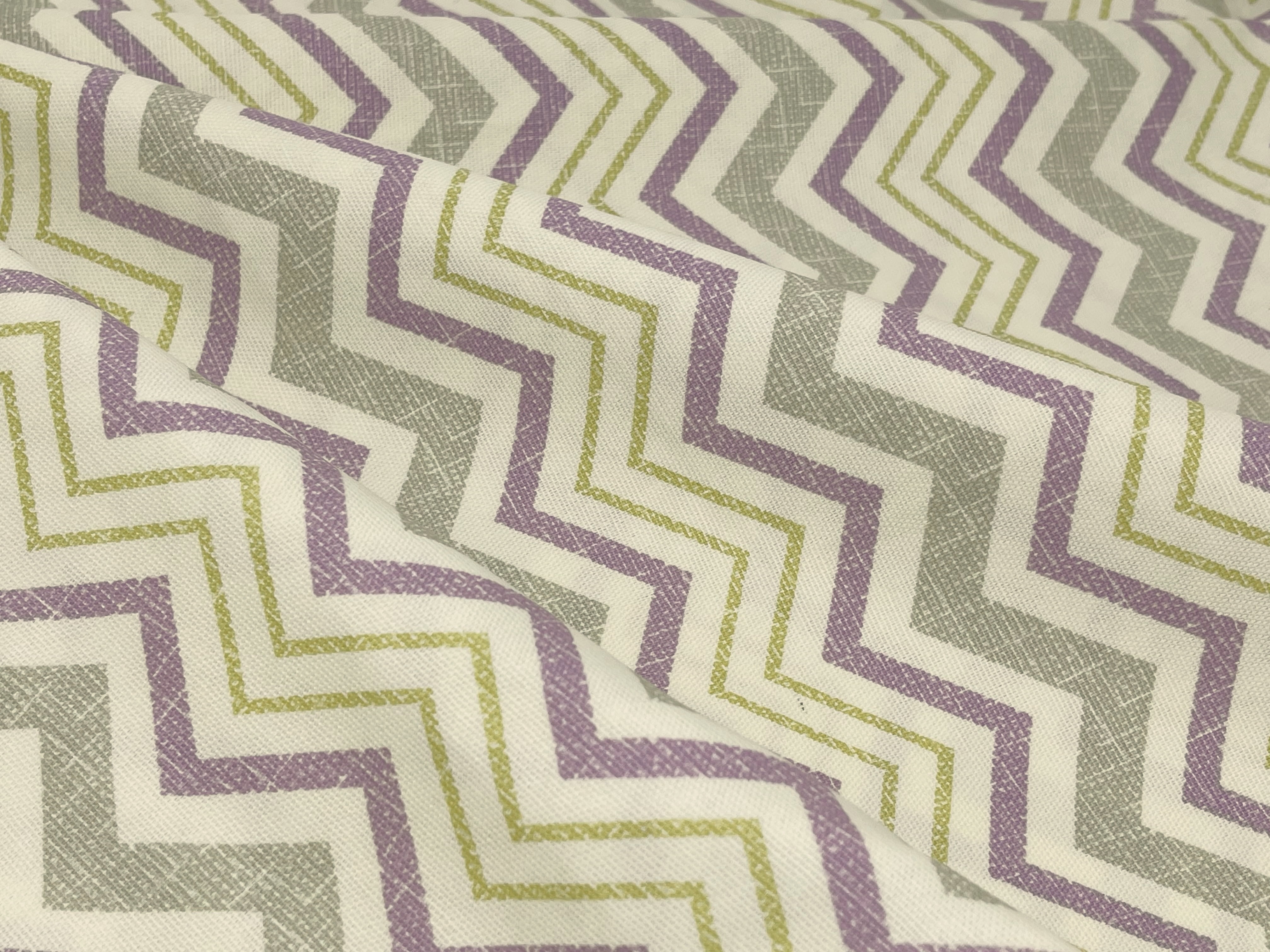 Waverly Inspirations 45" 100% Cotton Chevron Printed Sewing & Craft Fabric By the Yard, Lilac