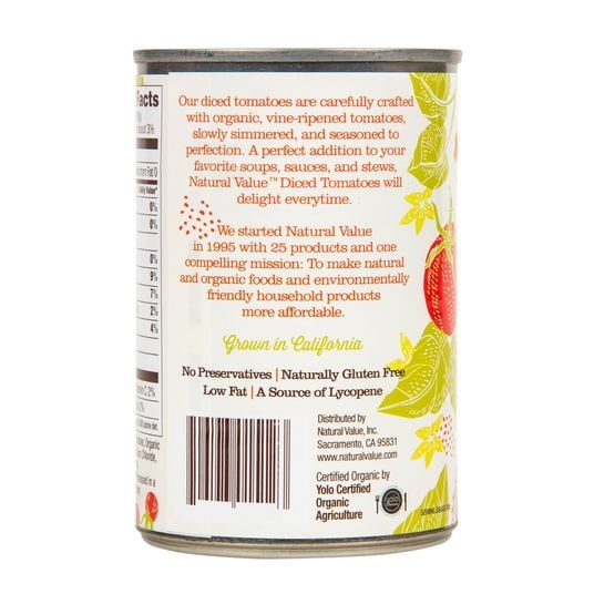 Natural Value Tomatoes, Diced, Organic-14.5 oz