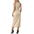 thumbnail image 3 of INSPIRE CHIC Women's Halter Neck Slimmer Tulip Hem Cocktail Bodycon Dress, 3 of 5