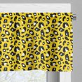 thumbnail image 5 of Ambesonne Animal Print Valance & Curtain, Leopard Art, 55"x30", Yellow Charcoal Grey, 5 of 7