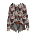 thumbnail image 2 of Women's Knit Sweater Pullover Hooded Sweatshirt with Christmas Print, Cute and Comfortable, Perfect for Fall and Winter Casual Wear and Holiday Festivities,Light Gray,XL, 2 of 5