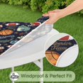 thumbnail image 5 of Navy Blue Baseball Football Pattern Round Fitted Tablecloth with Elastic Edge,Dining Table Cover Waterproof,Outdoor Round Tablecloth for Camping,Dining,Indoor and Outdoor, 5 of 7