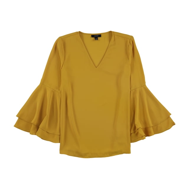 Alfani Tunique à Manches Poète pour Femmes Blouse Jaune Foncé 4