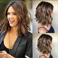 thumbnail image 1 of Peluca de Moda Rose net para Mujer con Degradado Multicolor de Cabello Medio y Largo, 1 of 9