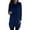 Blue, variant on 2025 Womens Tunic Tops Loose Fit Round Neck Long Sleeve Velvet Blouses with Pockets Casual Going Out T-Shirts