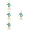 thumbnail image 6 of Set of 4 Soft Plush Cactus Keychains - Cute Tote Bag Charms to Keep Keys Safe and Prevent Loss, 6 of 8