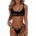 thumbnail image 3 of Ropa interior sexy de estilo europeo y americano, ropa interior sexy con letras huecas y tres puntos para mujer, 3 of 6