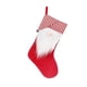 thumbnail image 2 of Media Navideñas, Diseño Bordado Personalizado, Patrón Tradicional de Punto Rojo y Blanco, Decoración Navideña para El Hogar, Ambiente Acogedor Invernal, Bolsa de Regalo Grande, 1 Pieza, 2 of 4